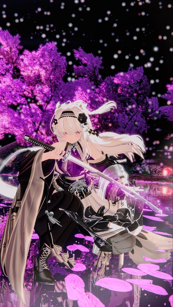 【VRChat想定MA対応】6属性の刀 転位刀「六花(りっか)」【パーティクル+3Dモデル】