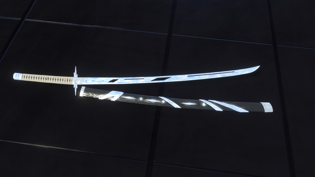 【VRChat想定MA対応】氷雪刀「雪花」【3Dモデル+パーティクル】