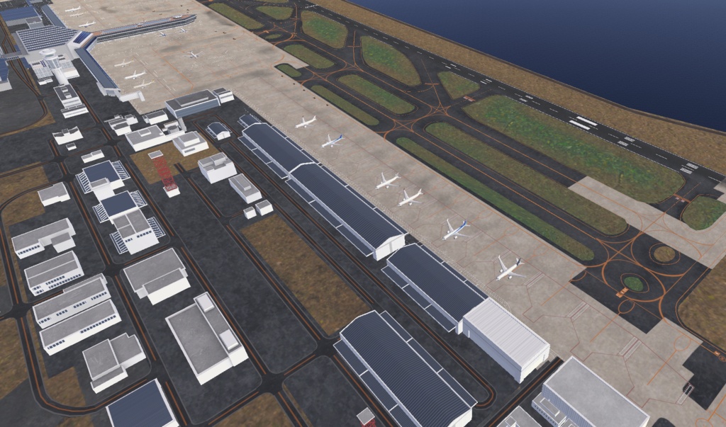 【VRChat想定3Dモデル】B-A350Low【ワールド遠景用オブジェクト】
