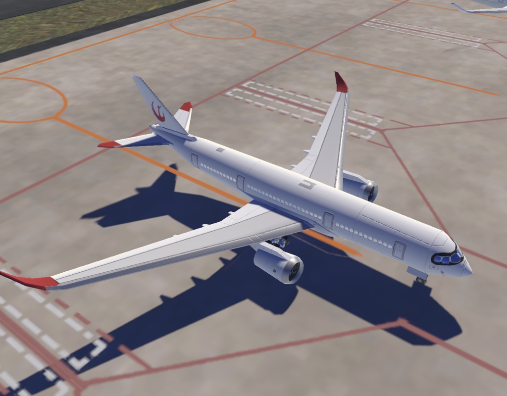 【VRChat想定3Dモデル】B-A350Low【ワールド遠景用オブジェクト】