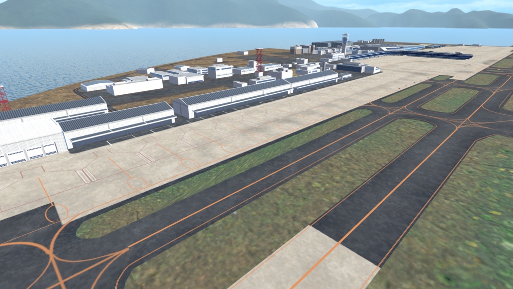 【VRChat想定】中部国際空港 セントレア【フライトワールド用シーナリー国際空港3Dモデル】