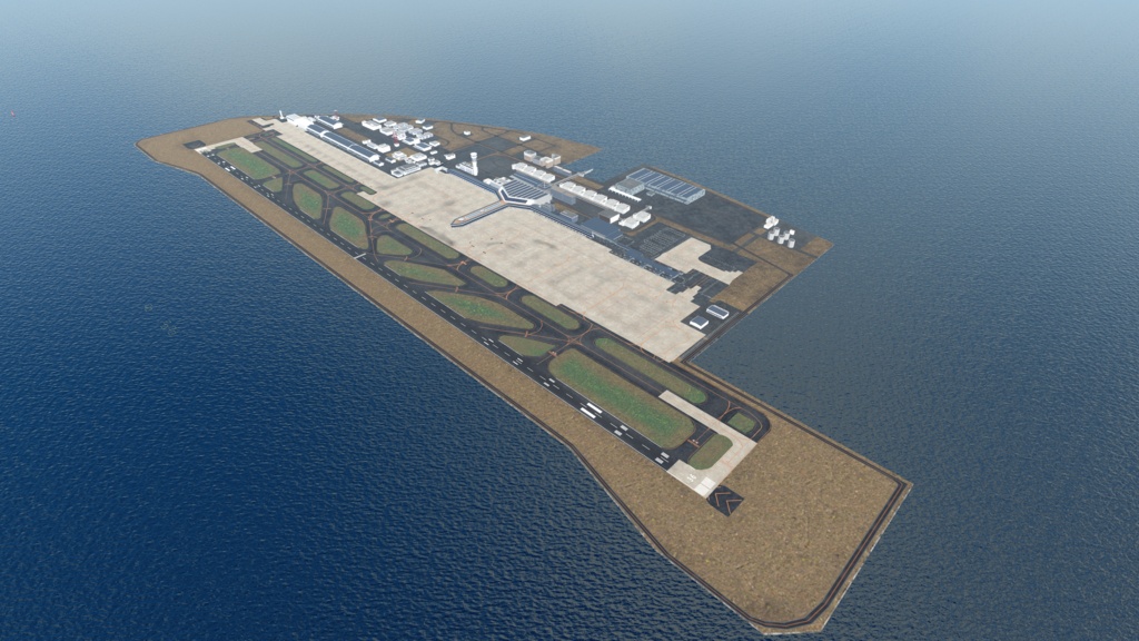 【VRChat想定】中部国際空港 セントレア【フライトワールド用シーナリー国際空港3Dモデル】