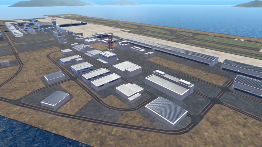 【VRChat想定】中部国際空港 セントレア【フライトワールド用シーナリー国際空港3Dモデル】