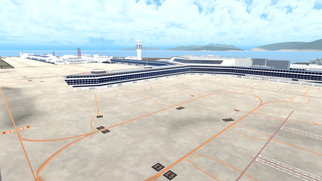【VRChat想定】中部国際空港 セントレア【フライトワールド用シーナリー国際空港3Dモデル】