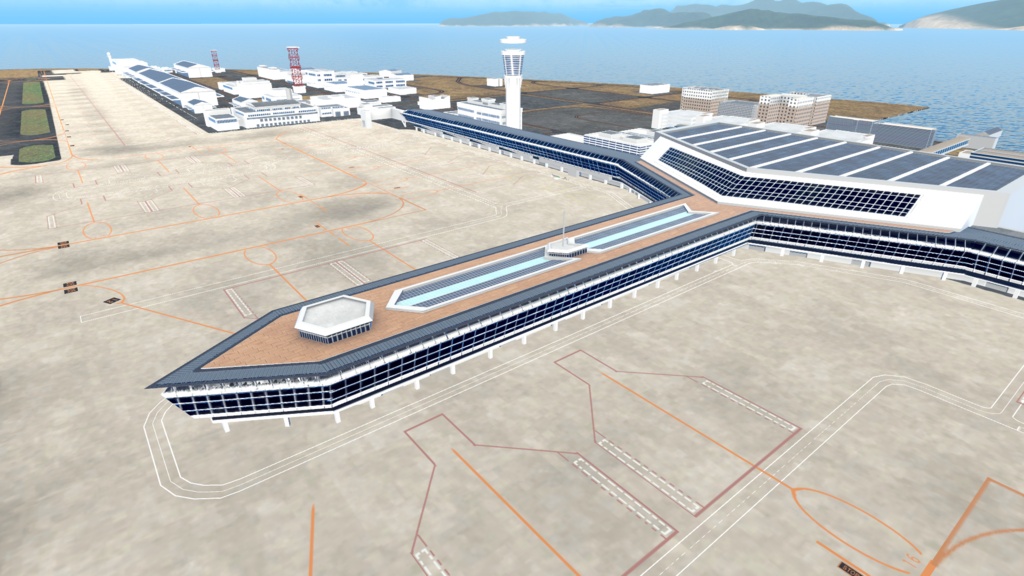 【VRChat想定】中部国際空港 セントレア【フライトワールド用シーナリー国際空港3Dモデル】