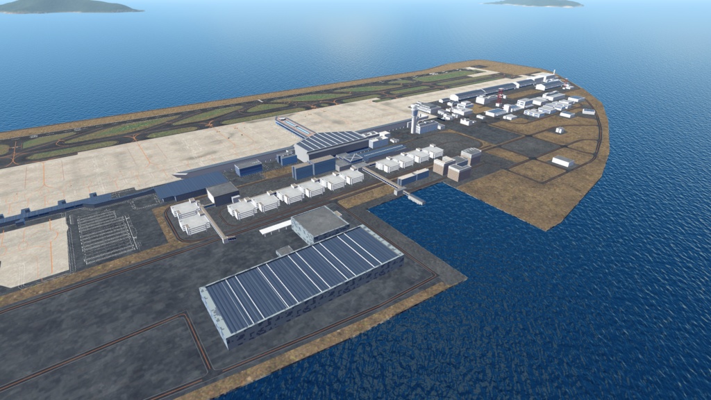 【VRChat想定】中部国際空港 セントレア【フライトワールド用シーナリー国際空港3Dモデル】