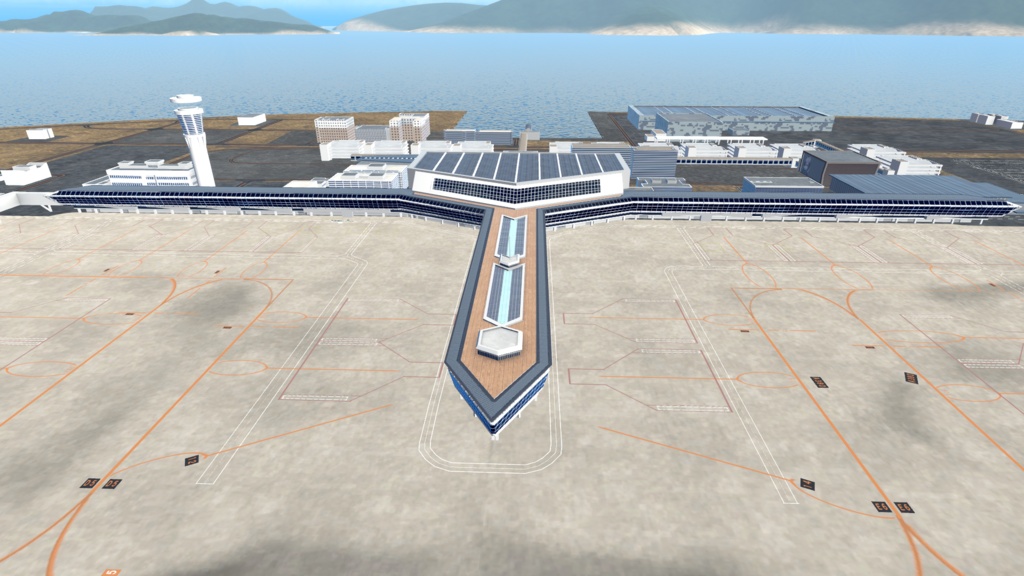 【VRChat想定】中部国際空港 セントレア【フライトワールド用シーナリー国際空港3Dモデル】