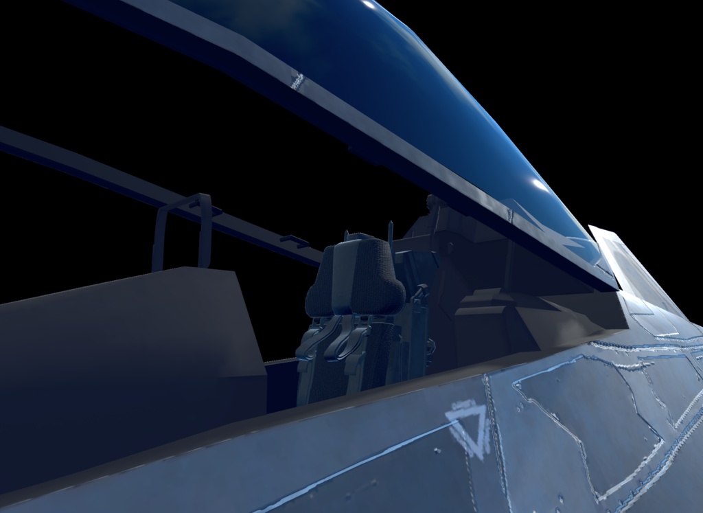 【VRCHAT想定】B-F22 Raptor【飛行可能3Dモデル】