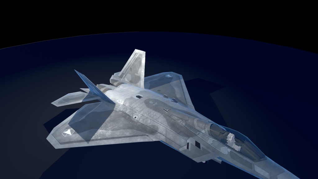 【VRCHAT想定】B-F22 Raptor【飛行可能3Dモデル】