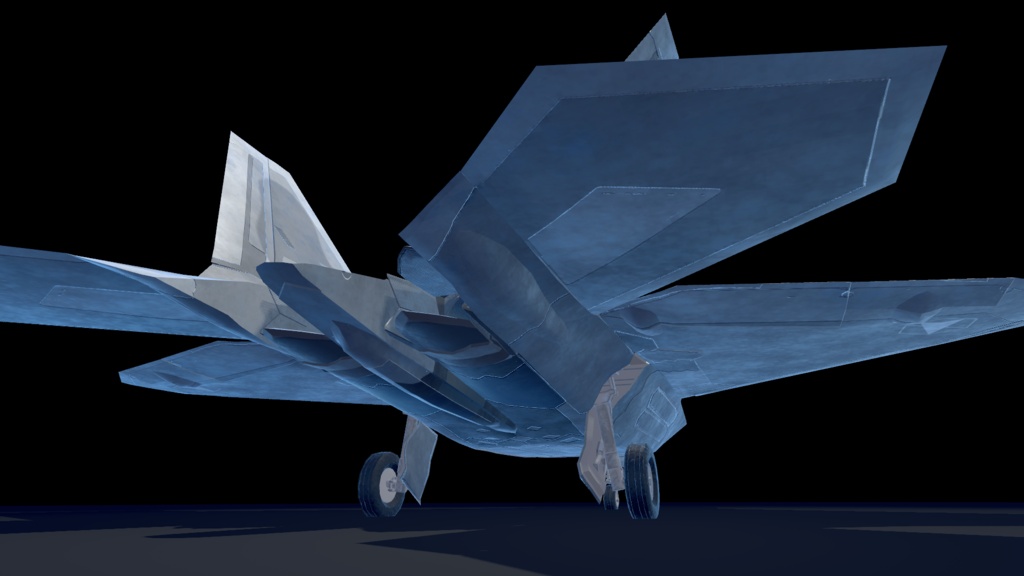 【VRCHAT想定】B-F22 Raptor【飛行可能3Dモデル】