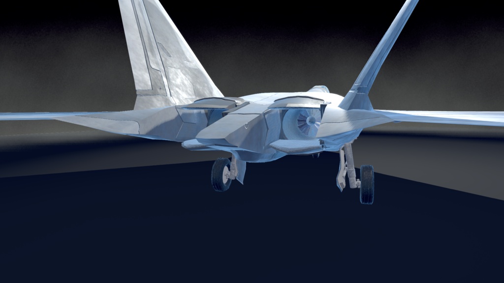 【VRCHAT想定】B-F22 Raptor【飛行可能3Dモデル】