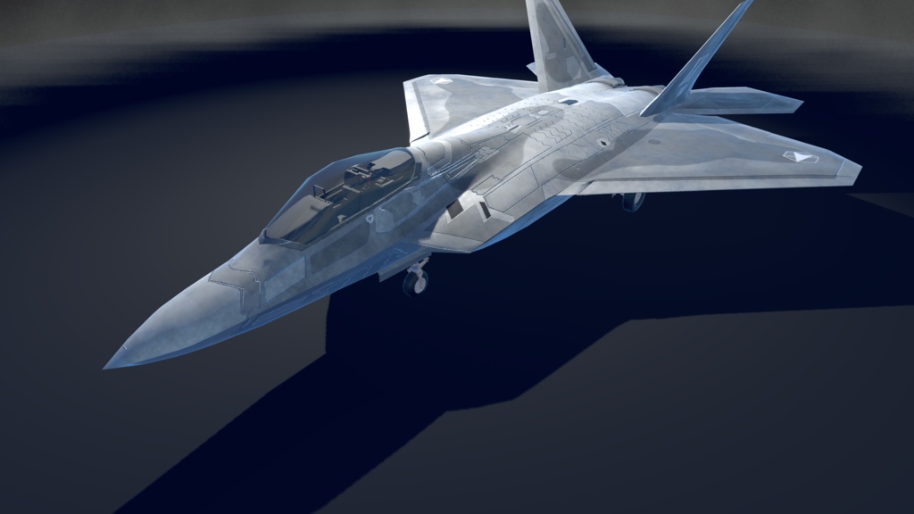 【VRCHAT想定】B-F22 Raptor【飛行可能3Dモデル】