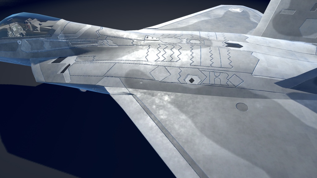 【VRCHAT想定】B-F22 Raptor【飛行可能3Dモデル】