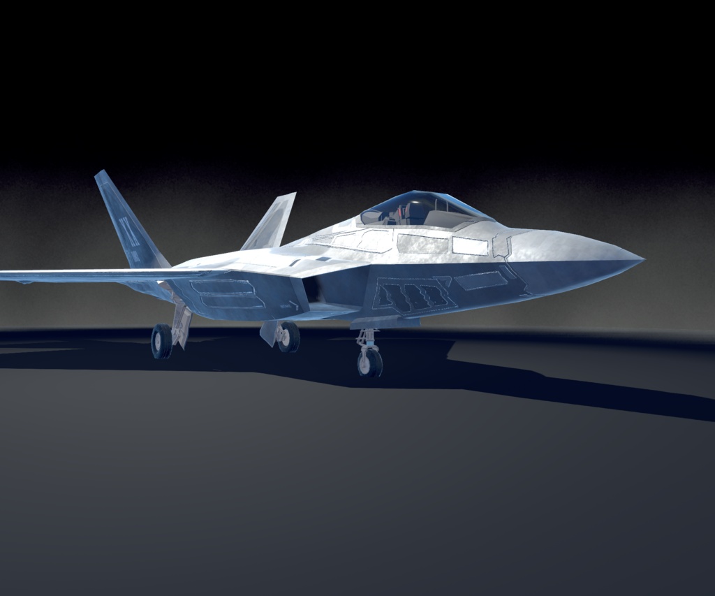 【VRCHAT想定】B-F22 Raptor【飛行可能3Dモデル】