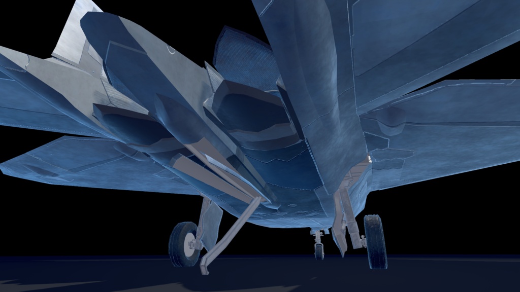 【VRCHAT想定】B-F22 Raptor【飛行可能3Dモデル】
