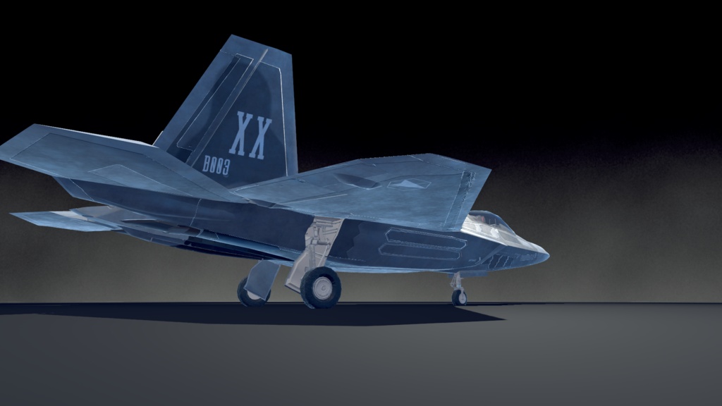 【VRCHAT想定】B-F22 Raptor【飛行可能3Dモデル】