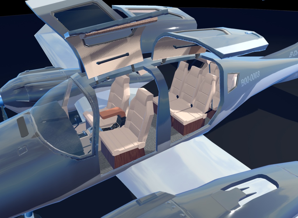 【VRCHAT想定】B-DA62【飛行可能3Dモデル】