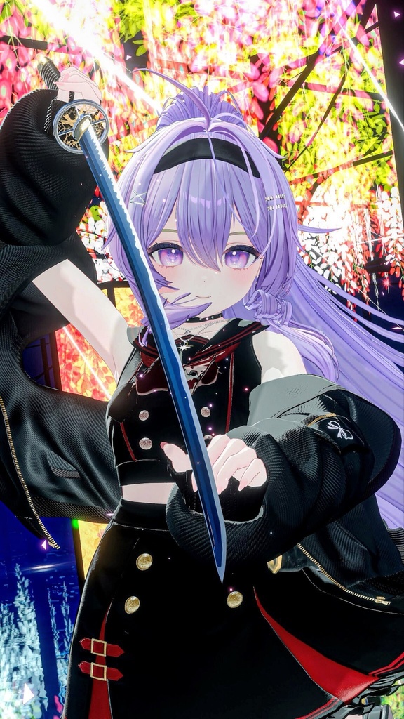 【VRChat想定MA対応】四季刀「巡十字」+四季扇「巡り舞姫」【3Dモデル+パーティクル+抜刀ギミック】