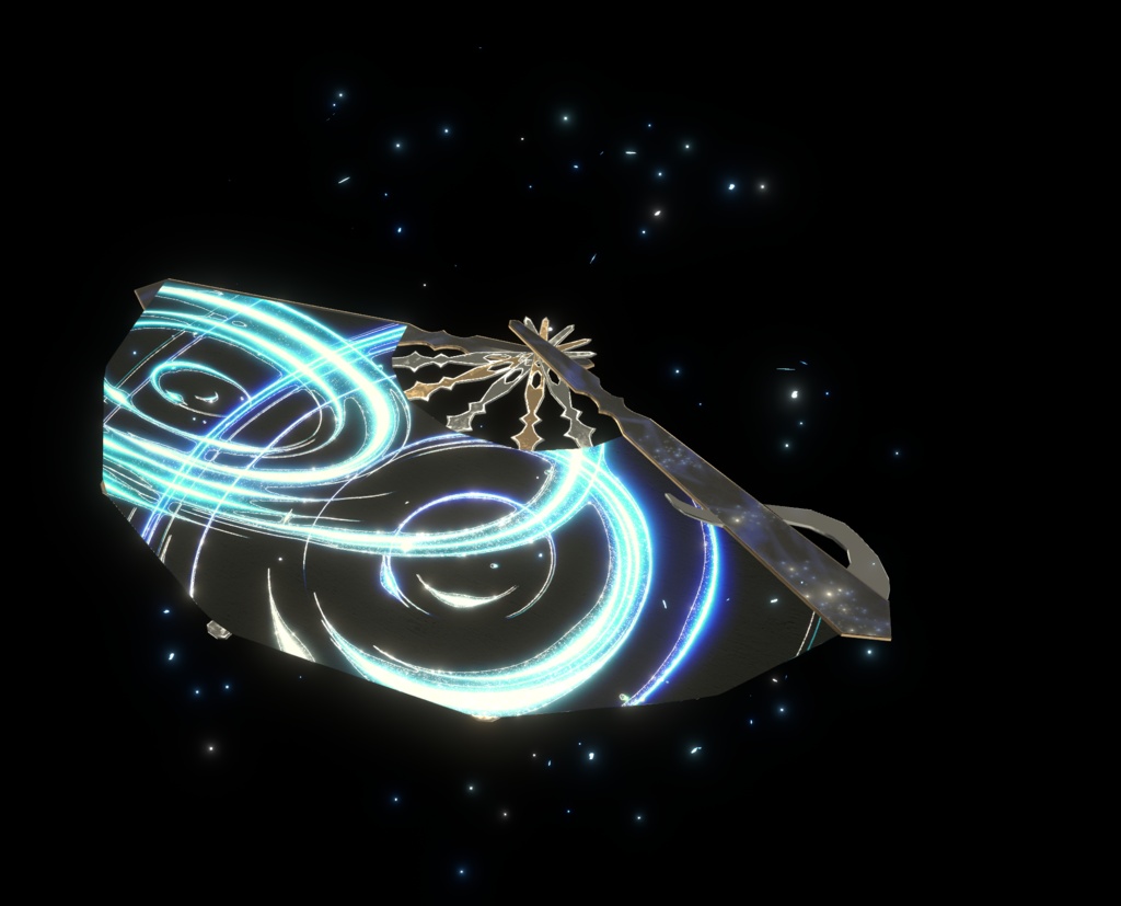 【VRChat想定MA対応】十二星座の刀、星の扇「十二星月」「舞星天」【3Dモデル+パーティクル】