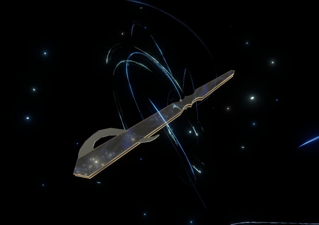 【VRChat想定MA対応】十二星座の刀、星の扇「十二星月」「舞星天」【3Dモデル+パーティクル】