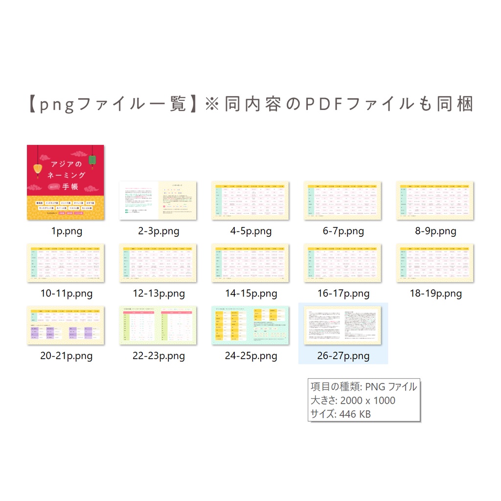 アジアのネーミング手帳(mini)