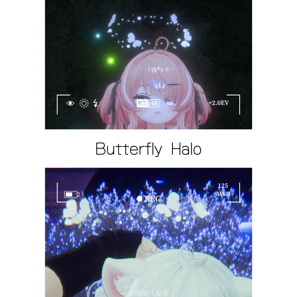 【期間限定無料】Butterfly Halo & Pin【MA対応】