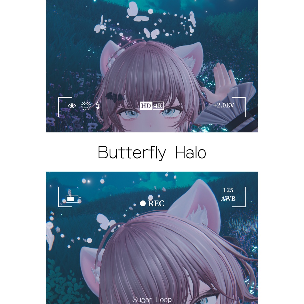 【期間限定無料】Butterfly Halo ＆ Pin【MA対応】
