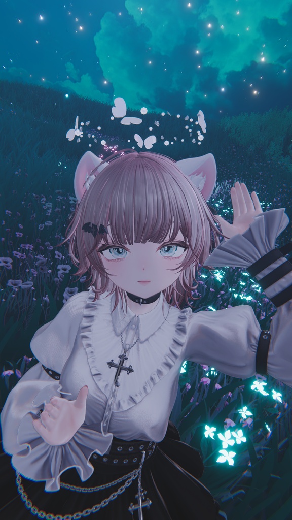 【期間限定無料】Butterfly Halo & Pin【MA対応】
