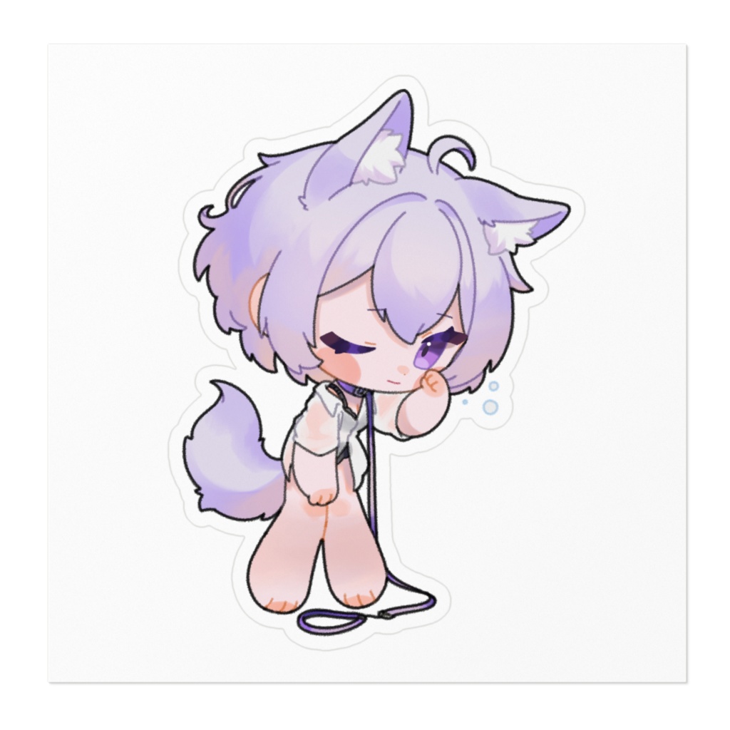 【ステッカー】寝起きめすいぬ