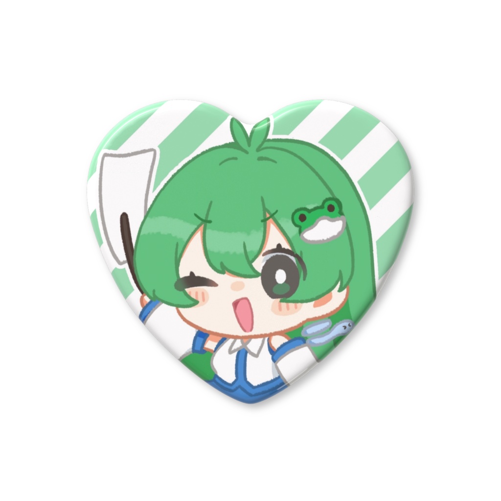 早苗ちゃんハート缶バッジ