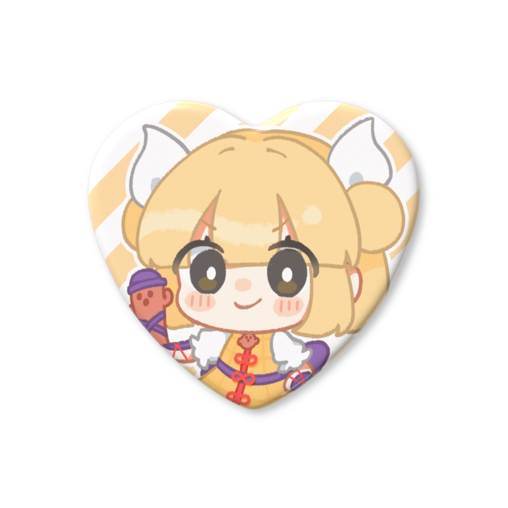 磨弓ちゃんハート缶バッジ