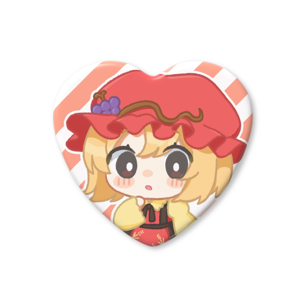 穣子ちゃんハート缶バッジ