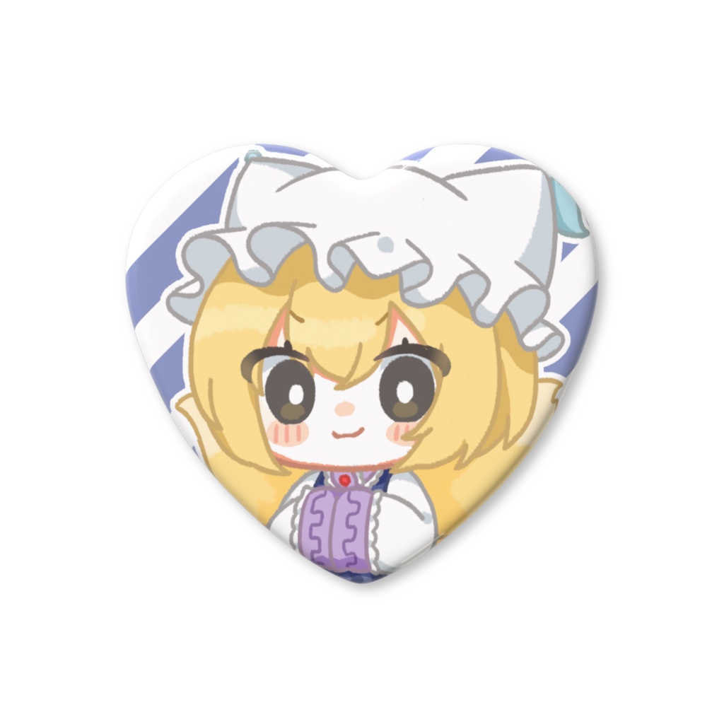藍ちゃんハート缶バッジ
