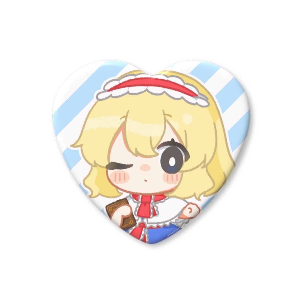 アリスちゃんハート缶バッジ