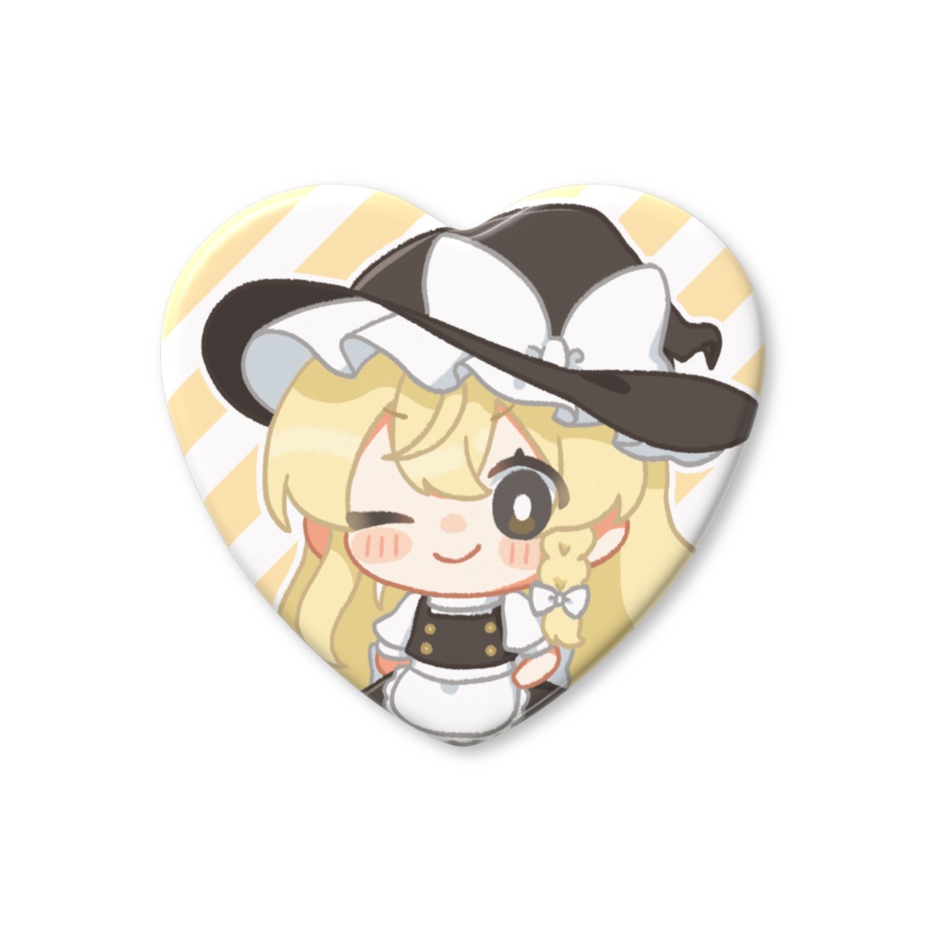 魔理沙ちゃんハート缶バッジ