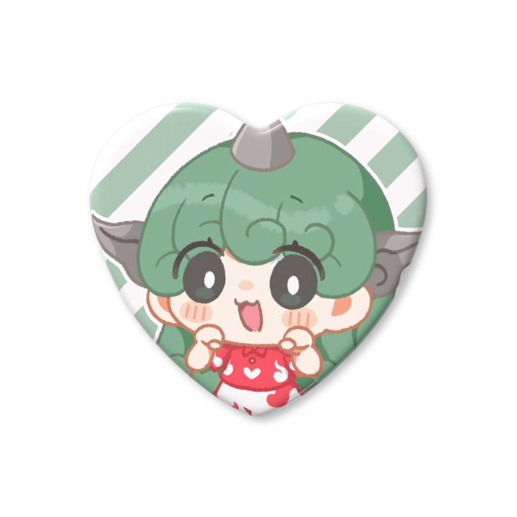 あうんちゃんハート缶バッジ