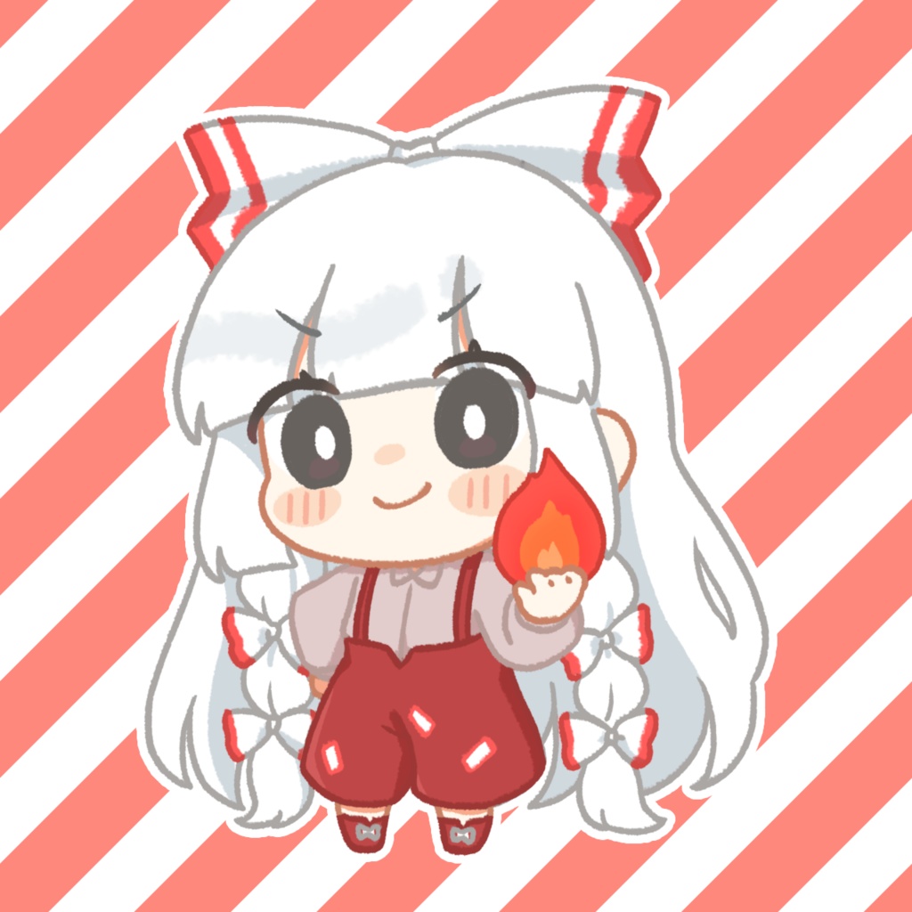 妹紅ちゃんハート缶バッジ