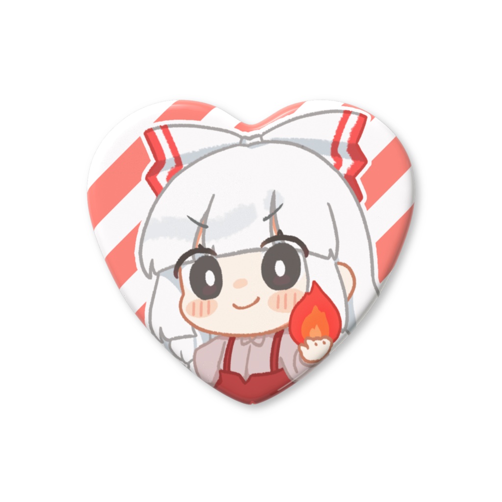 妹紅ちゃんハート缶バッジ