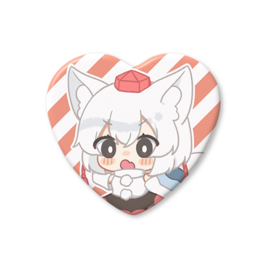 椛ちゃんハート缶バッジ