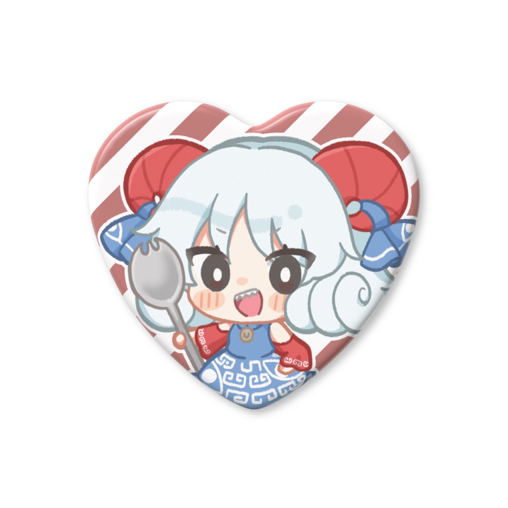 尤魔ちゃんハート缶バッジ