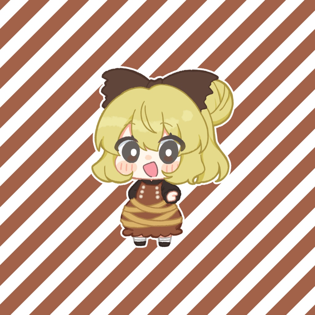 ヤマメちゃんハート缶バッジ