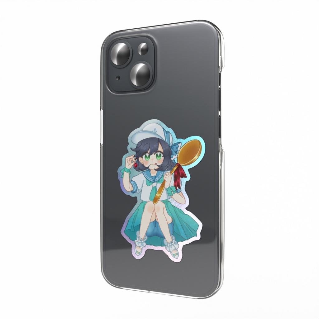 水蜜ちゃんオーロラスマホステッカー