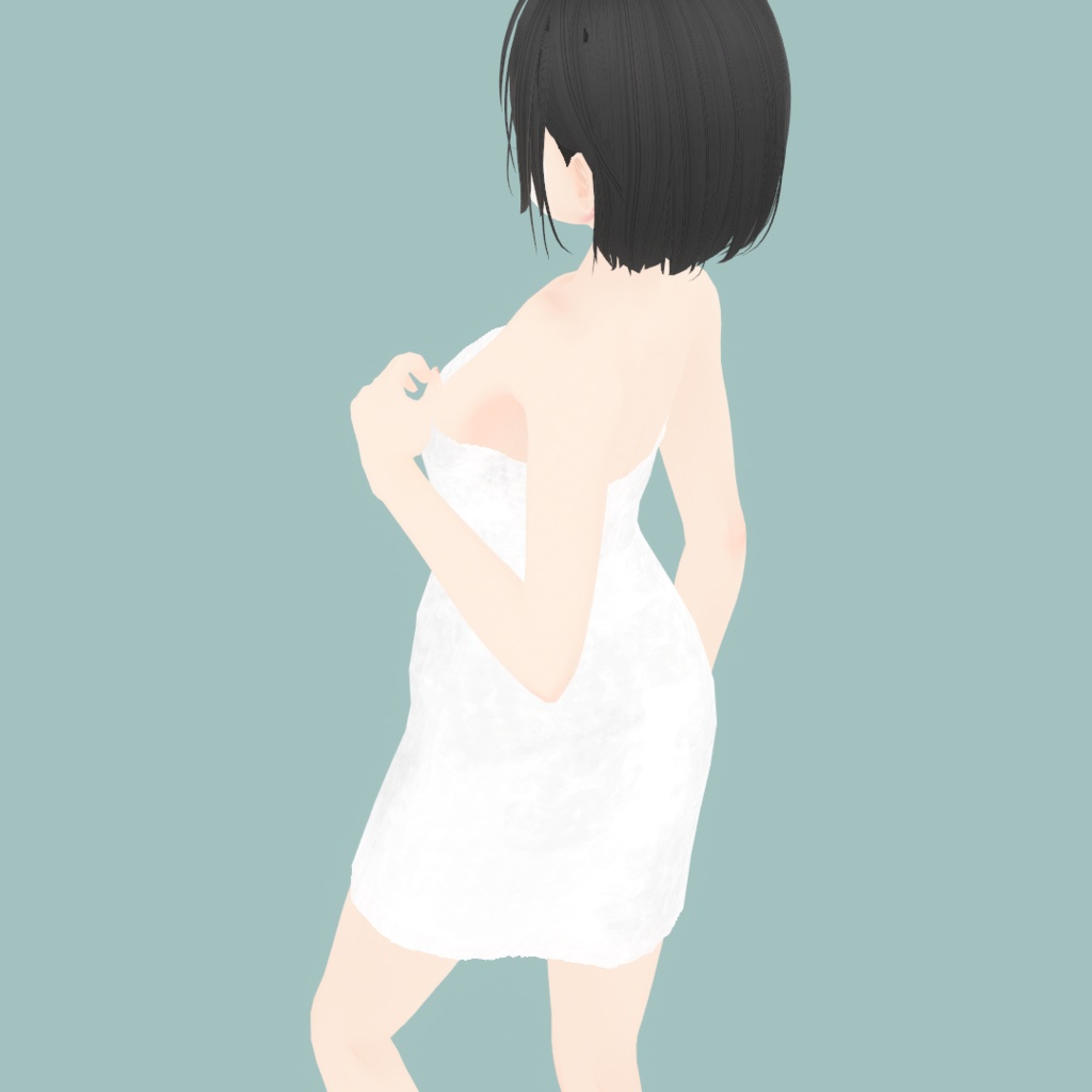 【VRoid】アロエバスタイムset|フェイスパック&バスタオル