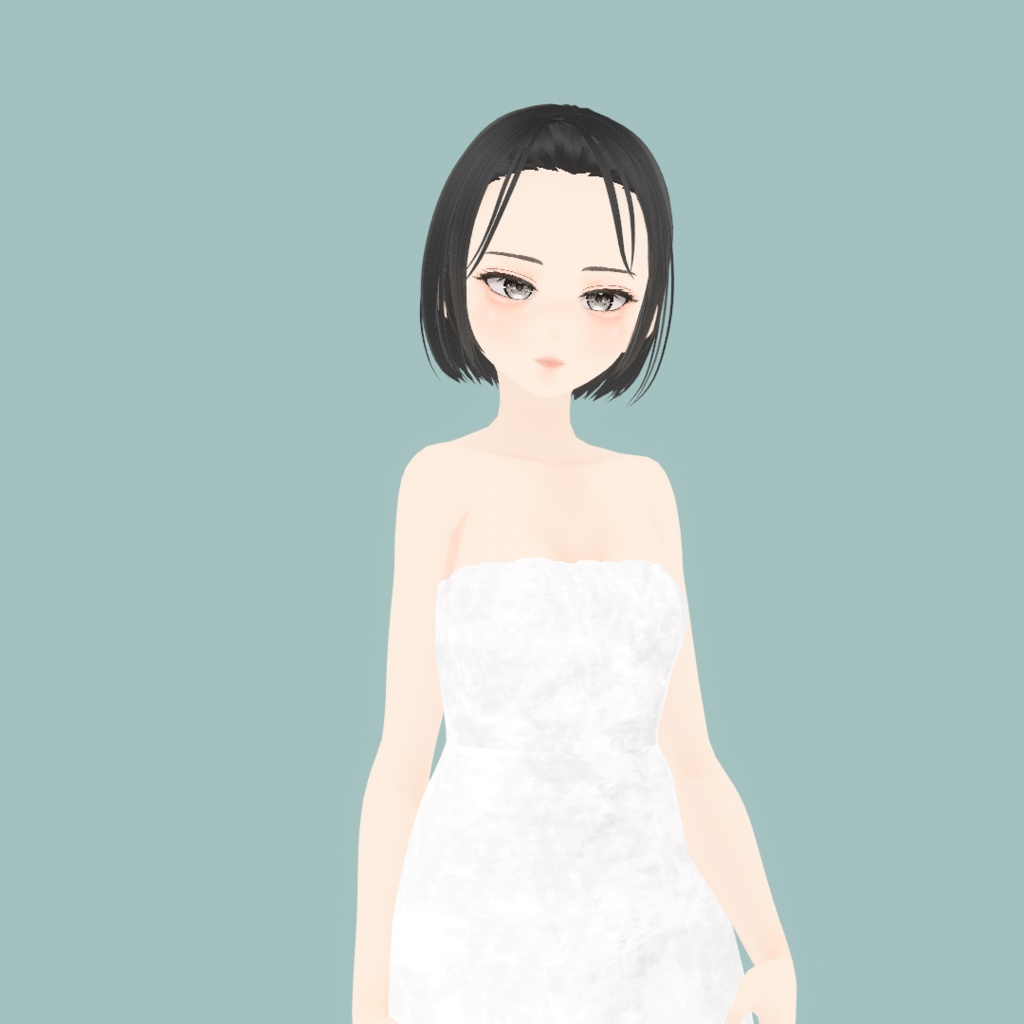 【VRoid】アロエバスタイムset|フェイスパック&バスタオル