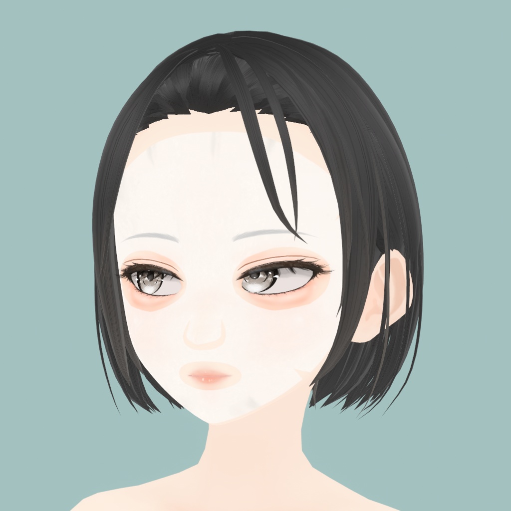 【VRoid】アロエバスタイムset|フェイスパック&バスタオル