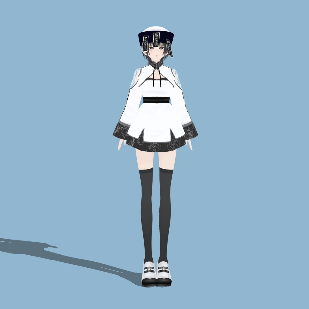 【VRoid衣装】キョンシルワンピ&帽子|Aloe Ghost Dress