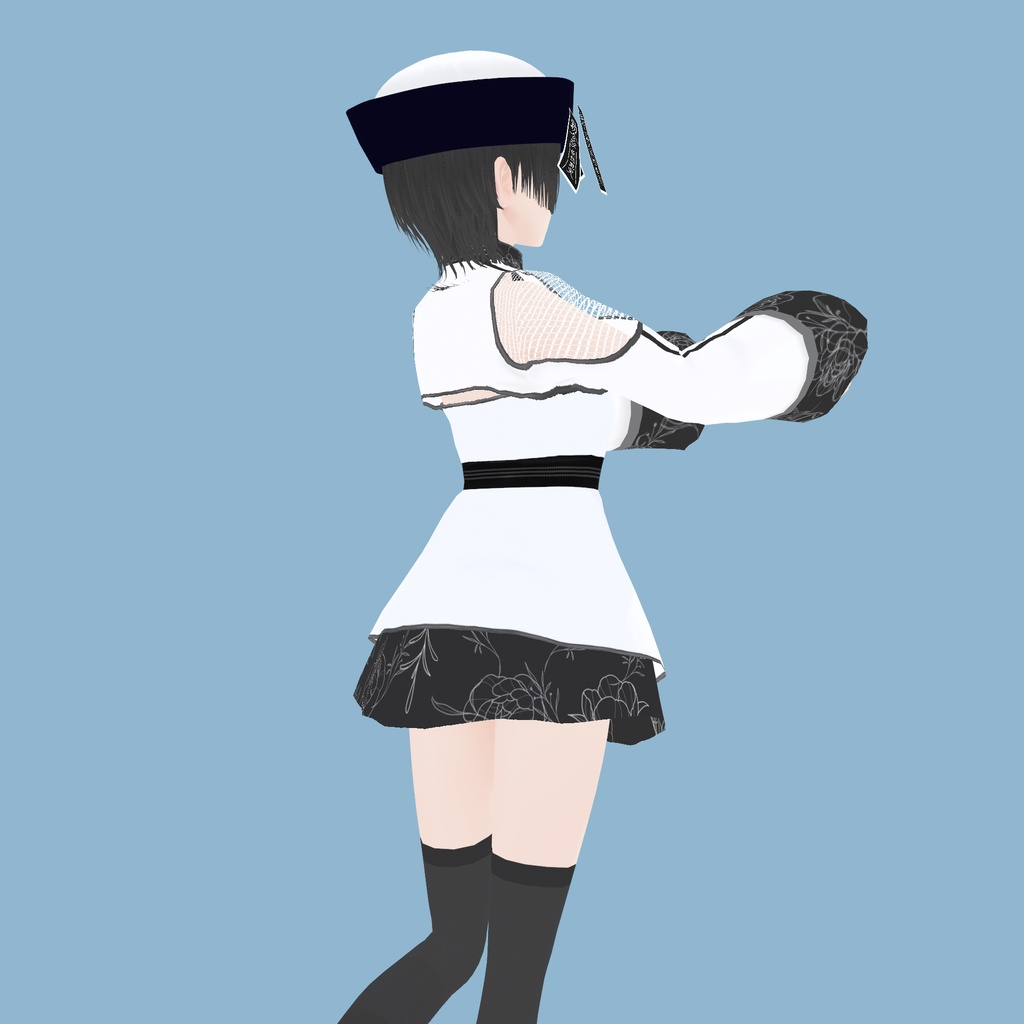 【VRoid衣装】キョンシルワンピ&帽子|Aloe Ghost Dress