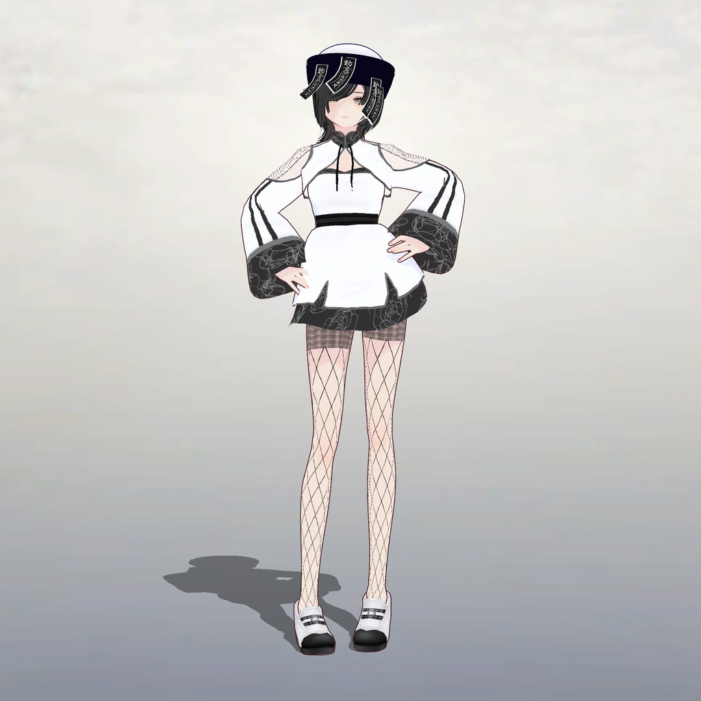 【VRoid衣装】キョンシルワンピ&帽子|Aloe Ghost Dress