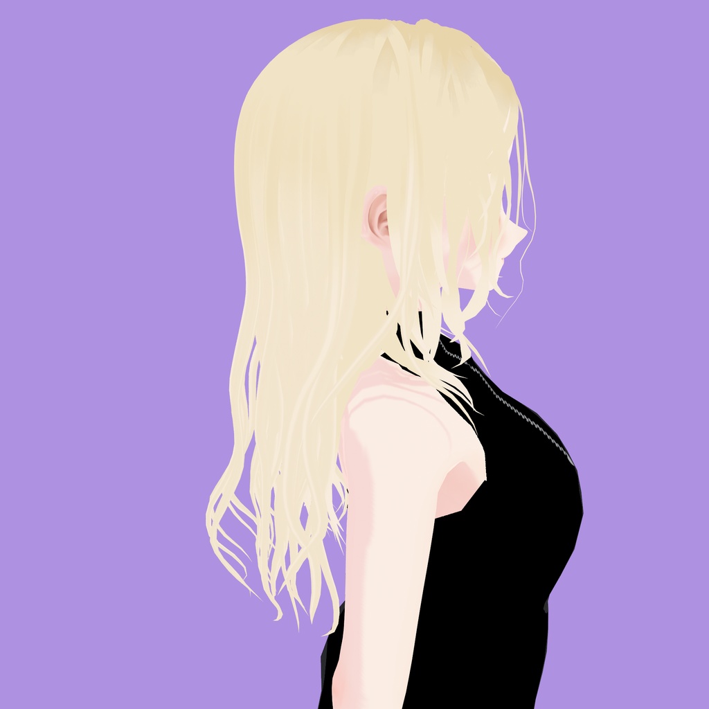 【VRoid】小顔向けギャルロングヘアー|Long hair for gals with small faces