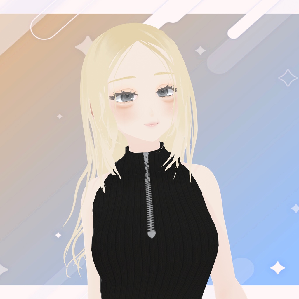 【VRoid】小顔向けギャルロングヘアー|Long hair for gals with small faces